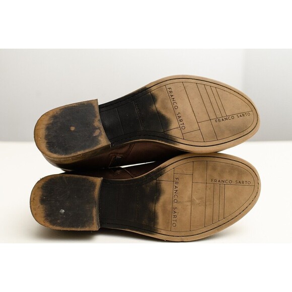 Franco Sarto Women's Keegan Boot Size 6M Taupe Brown Leather Bootie Flat Heel - Picture 9 of 9